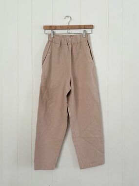 Barena Venezia Linen-Cotton Elastic Waist Trousers Size 40 US Small in Pesca